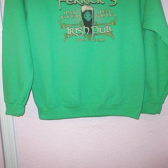 Ferrick's Irish Pub Dublin Ireland Sweatshirt Mens Size L Kelly Green Blokecore - Picture 4 of 9